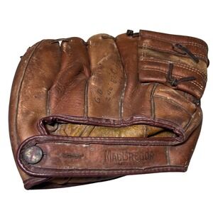 Vintage MacGregor Baseball Glove Mitt Model 240 Leather RHT Made USA 1950s